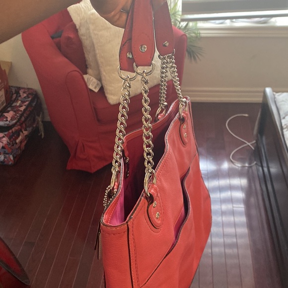 Leather Pink Coach Bag - Picture 2 of 4
